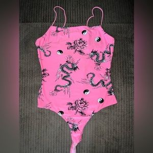 Pink Graphic Body Suit
